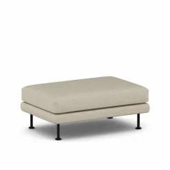 Bredhult fotpall Bern Beige 0341-svart stål