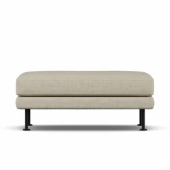Bredhult fotpall Bern Beige 0341-svart stål