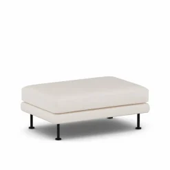 Bredhult fotpall Caleido Beige 9600-svart stål