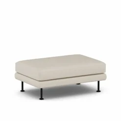Bredhult fotpall Jump Beige 1956-svart stål