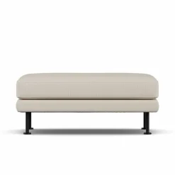 Bredhult fotpall Jump Beige 1956-svart stål
