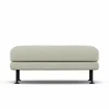 Bredhult fotpall Luiza Beige 3981-svart stål