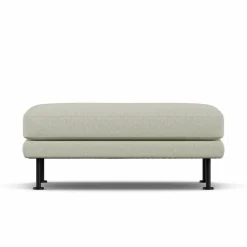 Bredhult fotpall Luiza Beige 3981-svart stål