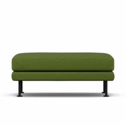 Bredhult fotpall Luiza Green 3975-svart stål