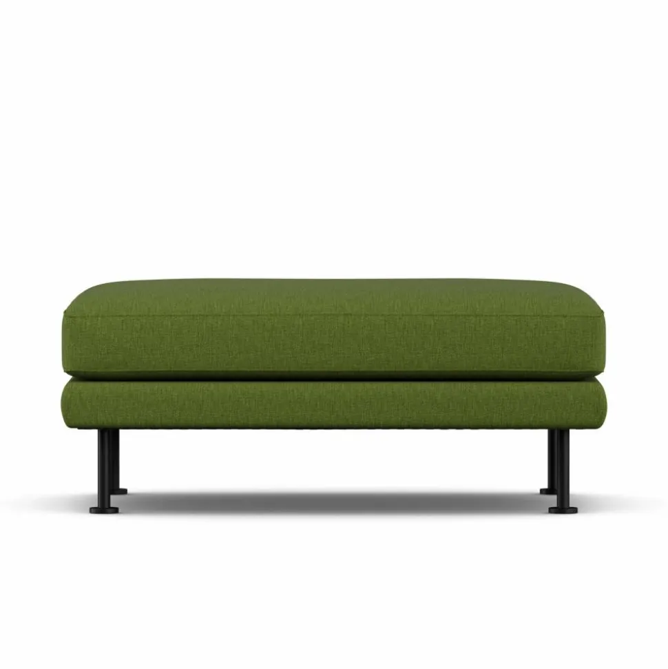 Bredhult fotpall Luiza Green 3975-svart stål