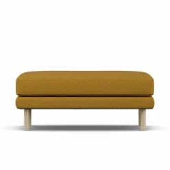 Bredhult fotpall Luiza Mustard 3972-vitoljad ek