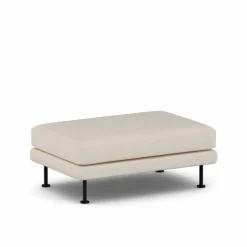 Bredhult fotpall Same Beige 6670-svart stål