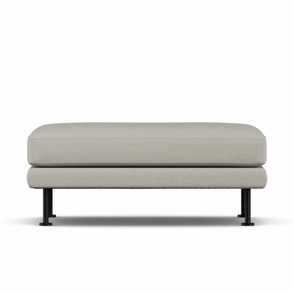 Bredhult fotpall Same Grey 6673-svart stål
