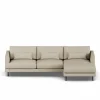 Bredhult soffa Bern Beige 0341-svart stål 2 5-sits C1