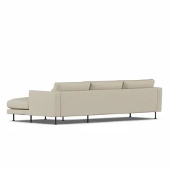 Bredhult soffa Bern Beige 0341-svart stål 2 5-sits C1