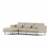 Bredhult soffa Bern Beige 0341-svart stål 2 5-sits C2