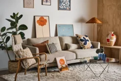 Bredhult soffa Bern Beige 0341-vitoljad ek 3-sits