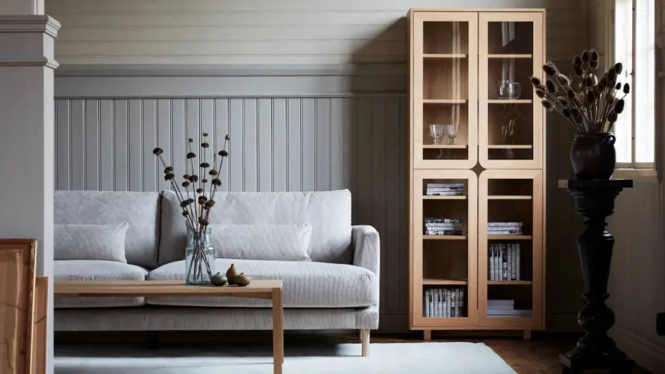 Bredhult soffa Bern Beige 0341-vitoljad ek 3-sits