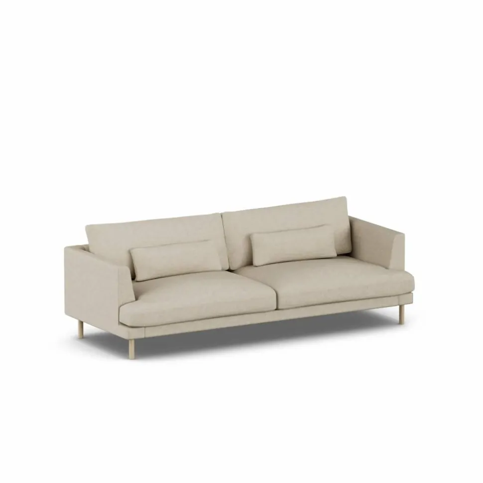 Bredhult soffa Bern Beige 0341-vitoljad ek 3-sits