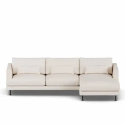 Bredhult soffa Caleido Beige 9600-svart stål 2 5-sits C1