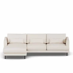 Bredhult soffa Caleido Beige 9600-svart stål 2 5-sits C2