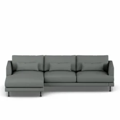 Bredhult soffa Caleido Grey 1240-svart stål 2 5-sits C2