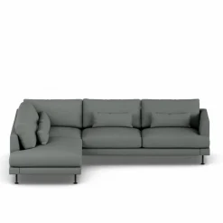 Bredhult soffa Caleido Grey 1240-svart stål 3-sits A2