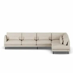 Bredhult soffa Jump Beige 1956-svart stål 4-sits B1