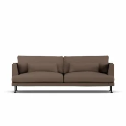 Bredhult soffa Jump Brown 1955-svart stål 3-sits