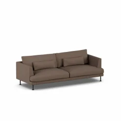 Bredhult soffa Jump Brown 1955-svart stål 3-sits