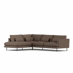 Bredhult soffa Jump Brown 1955-svart stål 3-sits A2