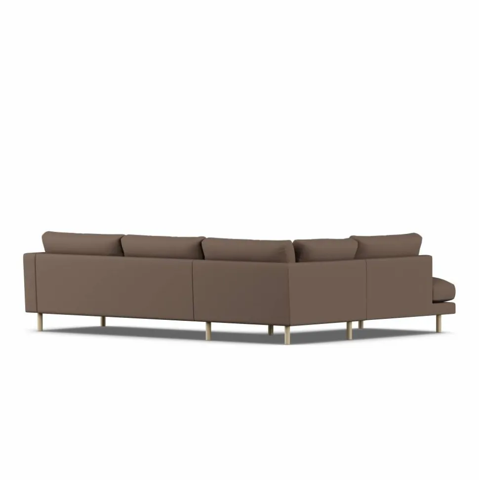 Bredhult soffa Jump Brown 1955-vitoljad ek 3-sits A2