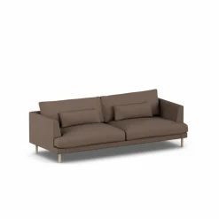 Bredhult soffa Jump Brown 1955-vitoljad ek 3-sits