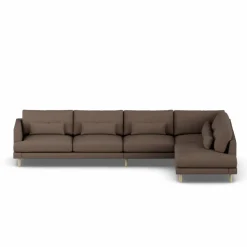 Bredhult soffa Jump Brown 1955-vitoljad ek 4-sits B1