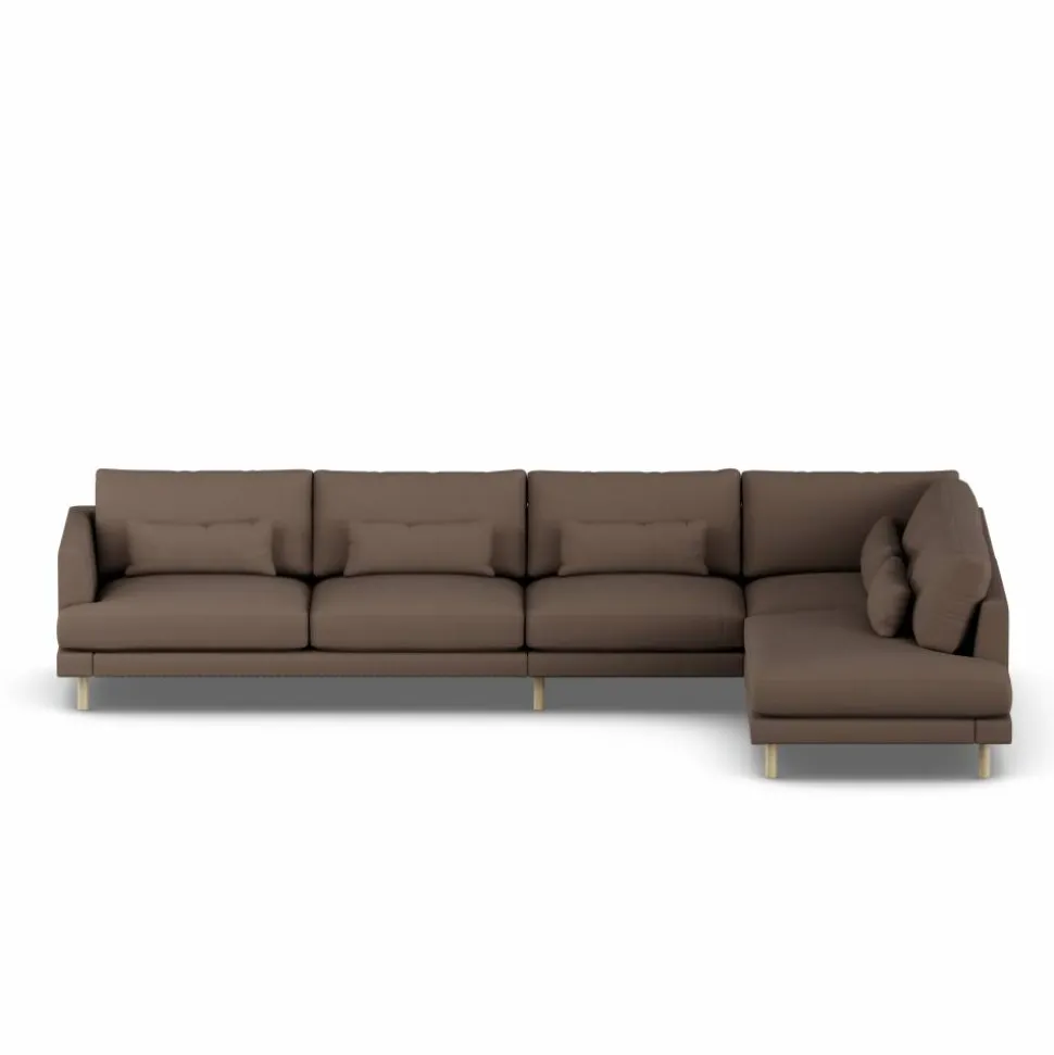 Bredhult soffa Jump Brown 1955-vitoljad ek 4-sits B1