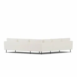 Bredhult soffa Jump Off White 1954-svart stål hörnsoffa F