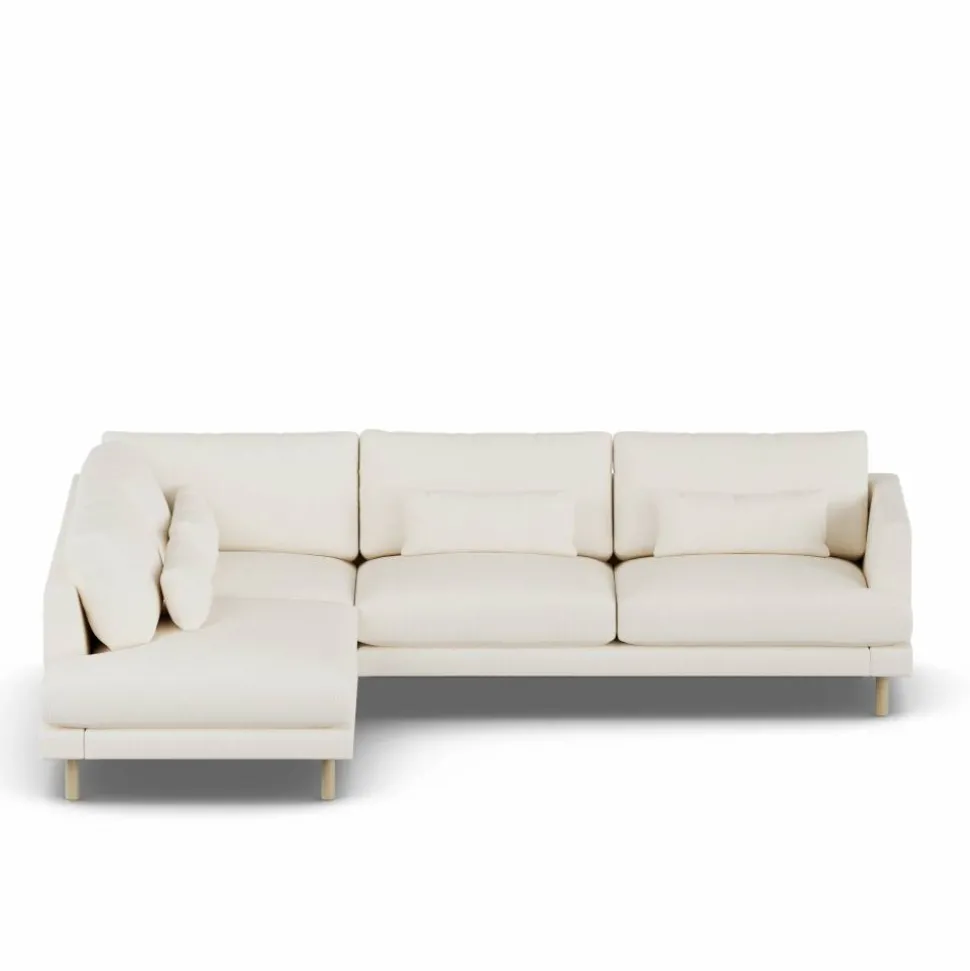Bredhult soffa Jump Off White 1954-vitoljad ek 3-sits A2
