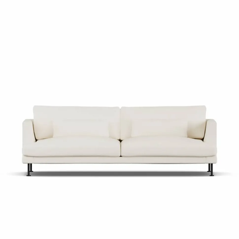 Bredhult soffa Jump Off White 1954-svart stål 3-sits