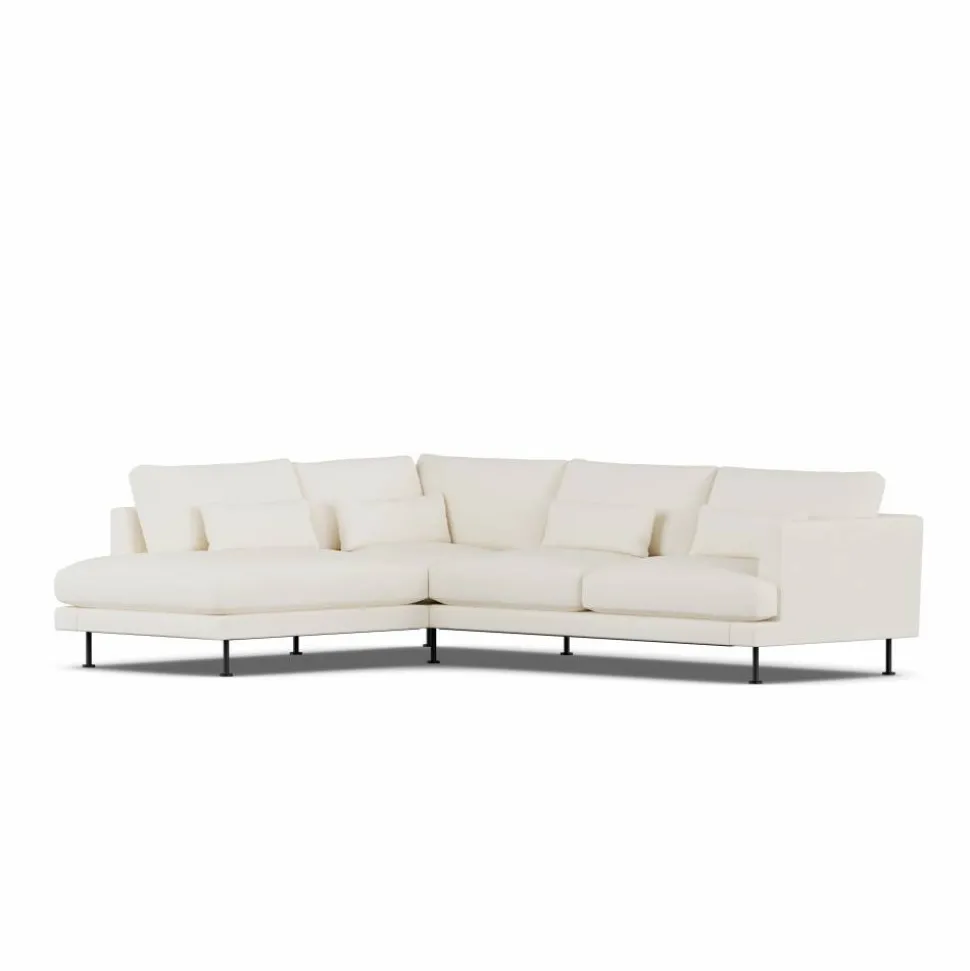 Bredhult soffa Jump Off White 1954-svart stål 3-sits A2