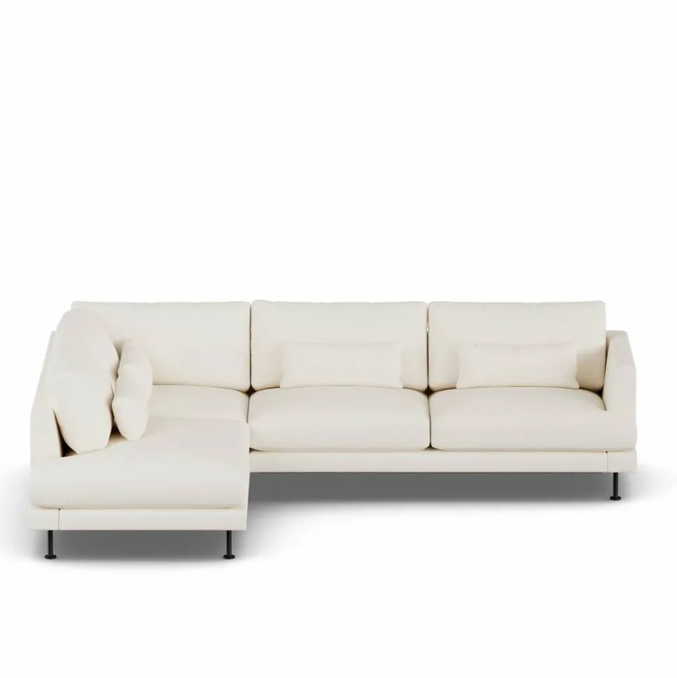 Bredhult soffa Jump Off White 1954-svart stål 3-sits A2