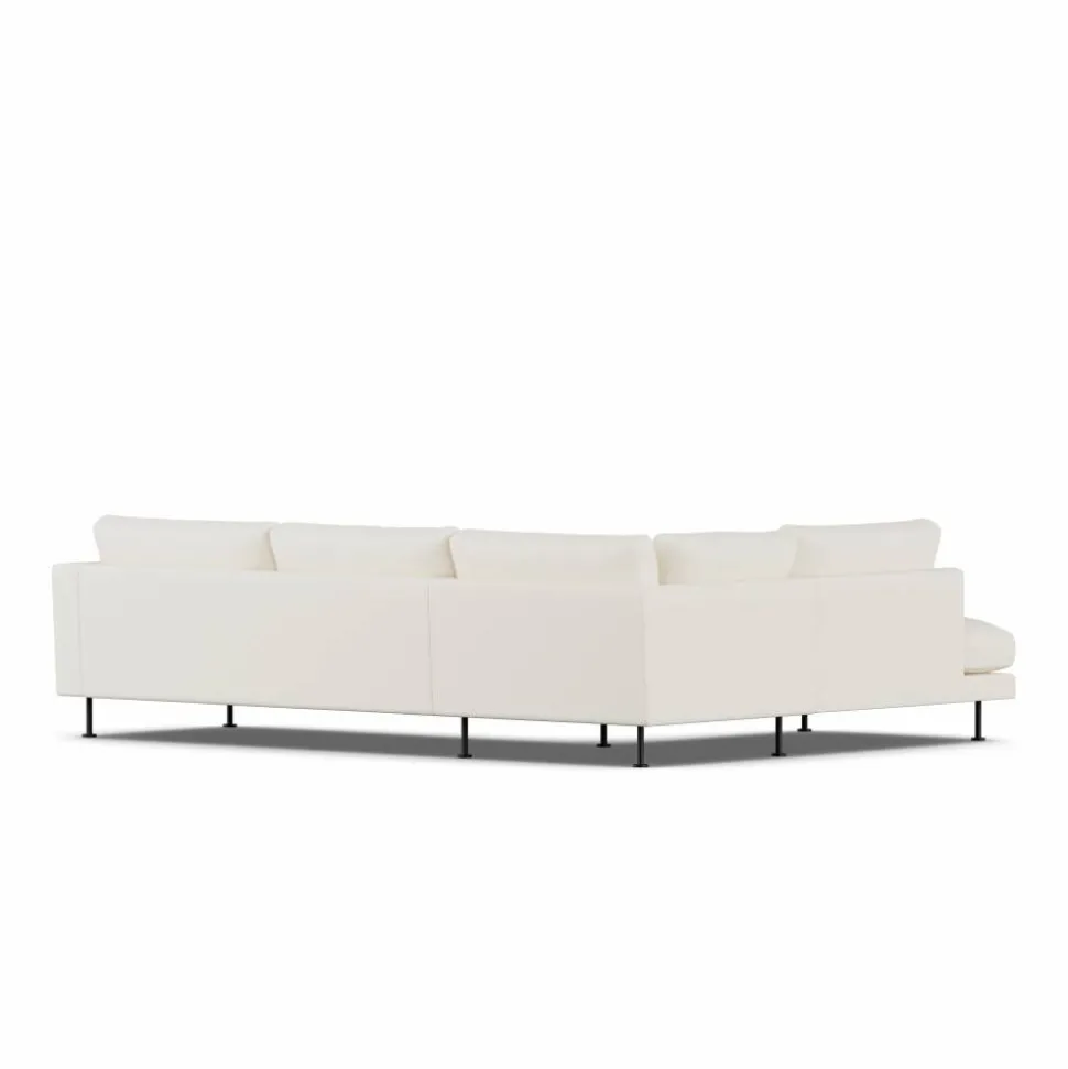 Bredhult soffa Jump Off White 1954-svart stål 3-sits A2