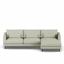 Bredhult soffa Luiza Beige 3981-svart stål 2 5-sits C1