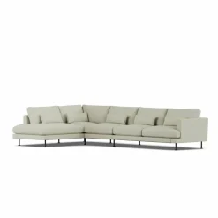 Bredhult soffa Luiza Beige 3981-svart stål 4-sits B2