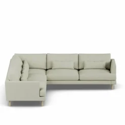 Bredhult soffa Luiza Beige 3981-vitoljad ek hörnsoffa F