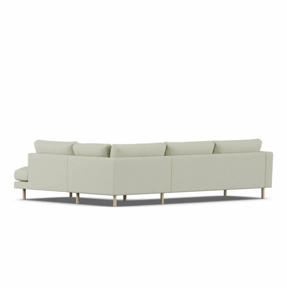 Bredhult soffa Luiza Beige 3981-vitoljad ek 3-sits A1