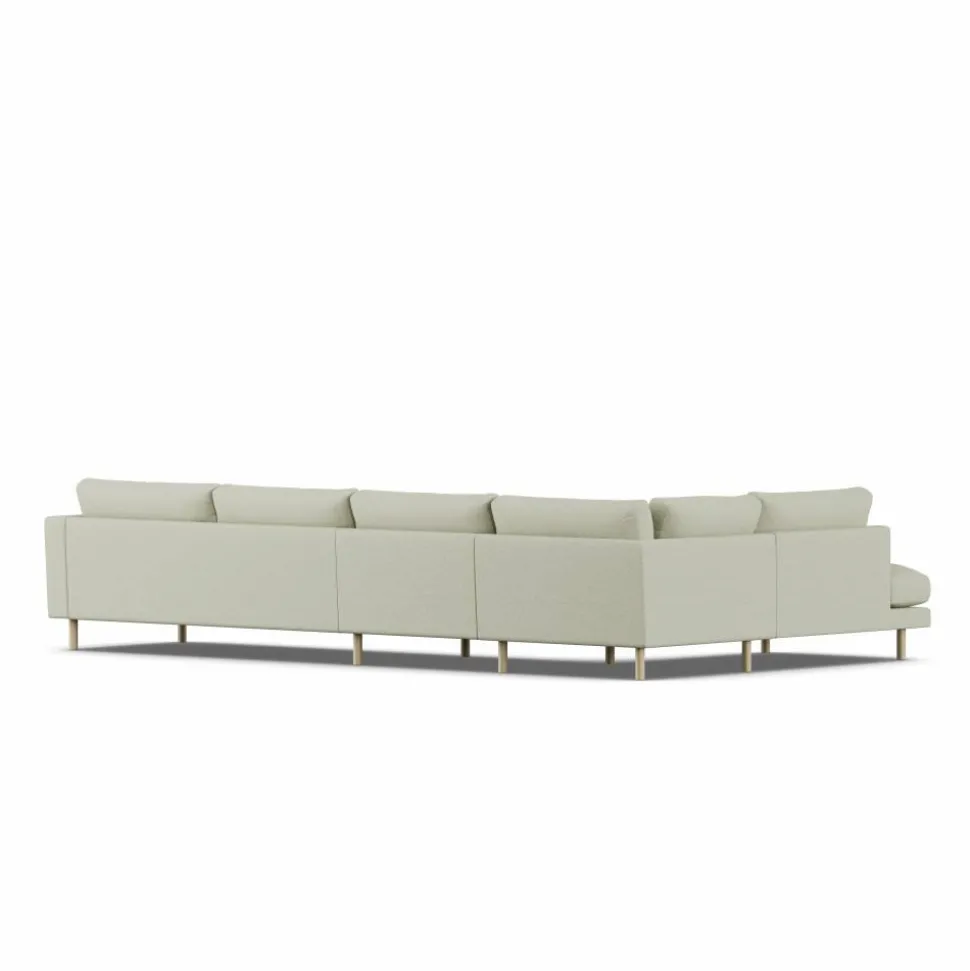 Bredhult soffa Luiza Beige 3981-vitoljad ek 4-sits B2