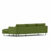 Bredhult soffa Luiza Green 3975-svart stål 2 5-sits C1