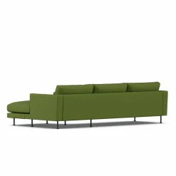 Bredhult soffa Luiza Green 3975-svart stål 2 5-sits C1