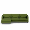 Bredhult soffa Luiza Green 3975-svart stål 2 5-sits C2