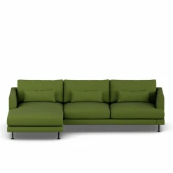 Bredhult soffa Luiza Green 3975-svart stål 2 5-sits C2
