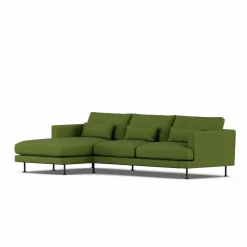 Bredhult soffa Luiza Green 3975-svart stål 2 5-sits C2