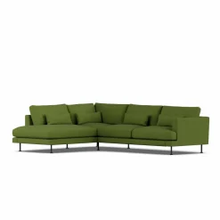 Bredhult soffa Luiza Green 3975-svart stål 3-sits A2