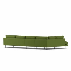 Bredhult soffa Luiza Green 3975-svart stål 4-sits B2