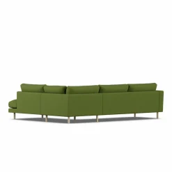 Bredhult soffa Luiza Green 3975-vitoljad ek 3-sits A1