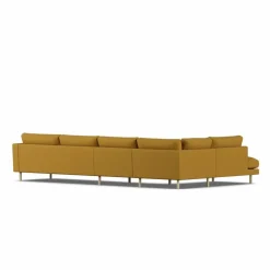 Bredhult soffa Luiza Mustard 3972-vitoljad ek 4-sits B2